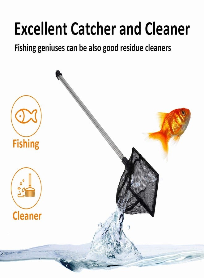 Grepol-V Aquarium Fish Net, 6 Inch Fine Mesh Fish Tank with Extendable 9-24 inch Long Handle - Image 3